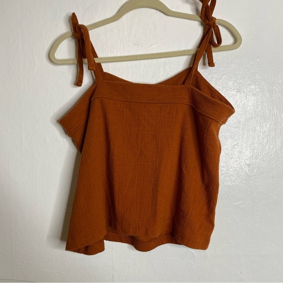 Madewell Terracotta Crosshatch Tie-Strap Tank Top L‎ - Picture 8 of 8
